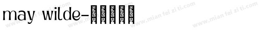 may wilde字体转换